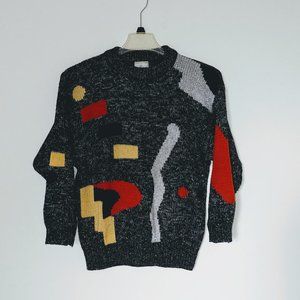 Carragio black and silver Lurex Sweater size S